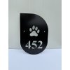 Solárne domové číslo – kvapkový so stopou labky