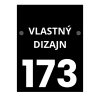 Solárne domové číslo Vlastný Dizajn – obdĺžnikový, na stojato