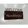 Horný výrez Welcome - rodinná tabuľa 30cm