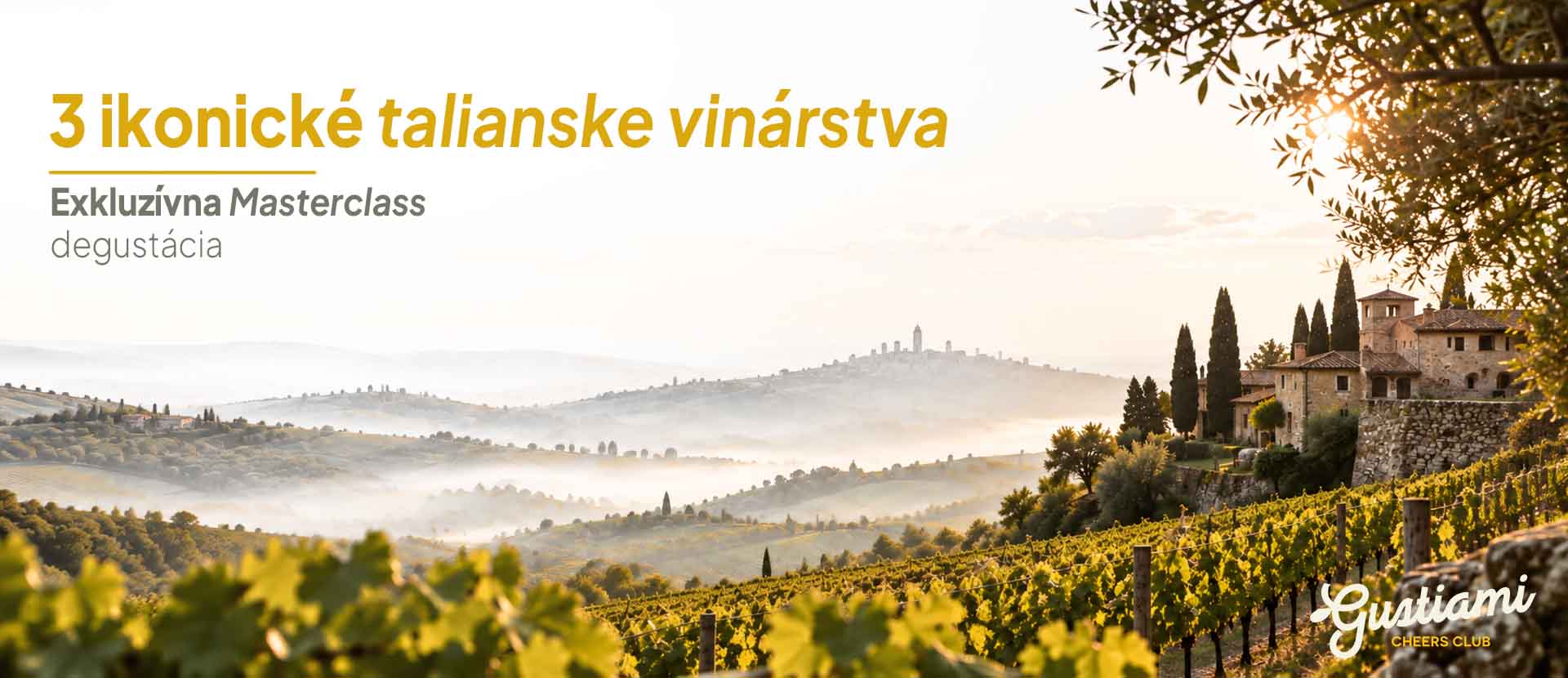 Exkluzívna Masterclass: 3 ikonické talianske vinárstva