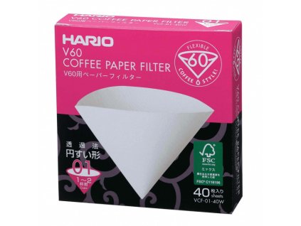 papirove filtry hario v60 01 40 ks bile vcf 01 40