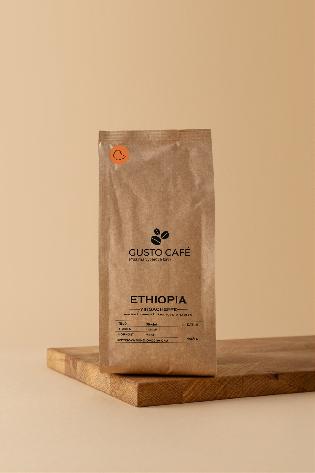 ETHIOPIA Yirgacheffe| Rodinná pražírna GUSTO CAFÉ Hmotnost: 250 g