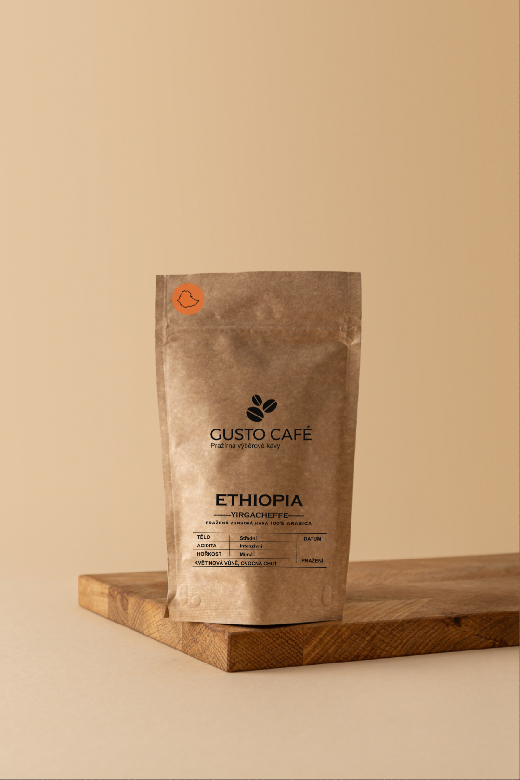 ETHIOPIA Yirgacheffe| Rodinná pražírna GUSTO CAFÉ Hmotnost: 80 g