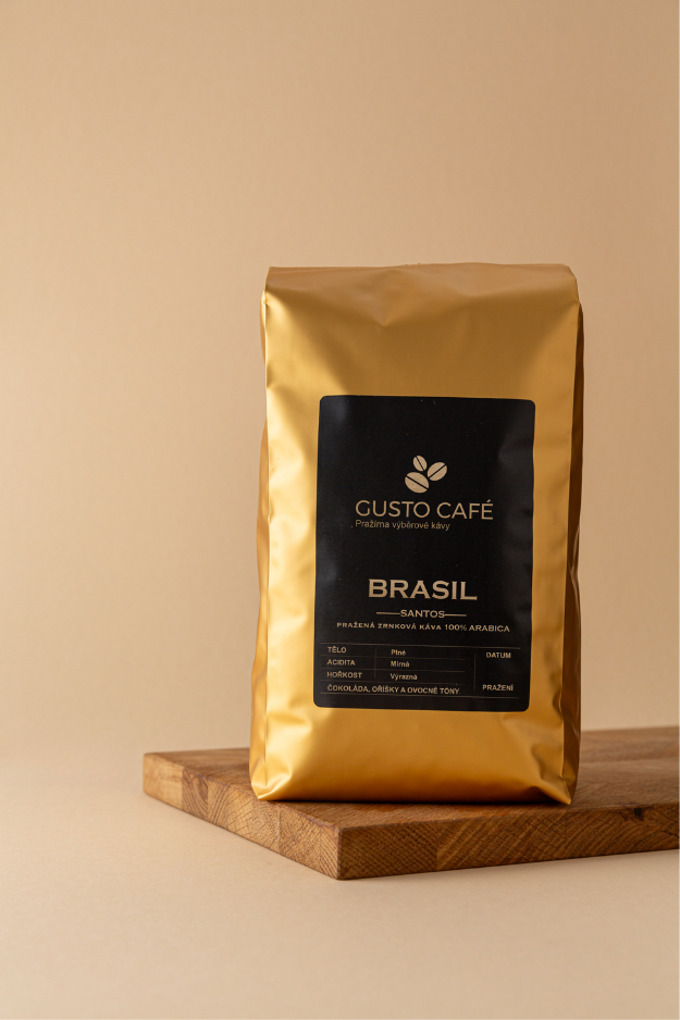 Rodinná pražírna GUSTO CAFÉ BRASIL Santos FINE CUP SS Hmotnost: 1000 g