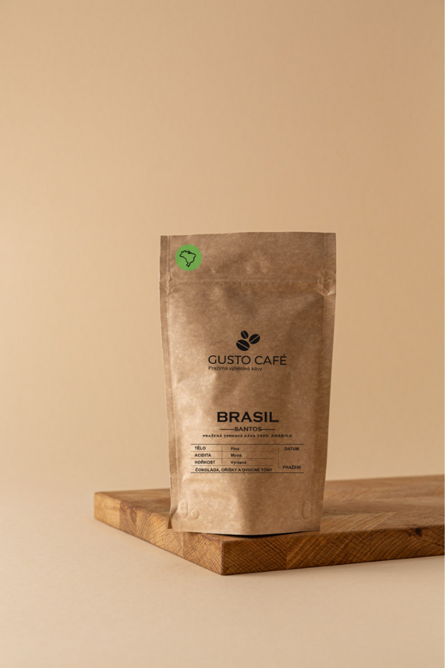 Rodinná pražírna GUSTO CAFÉ BRASIL Santos FINE CUP SS Hmotnost: 80 g