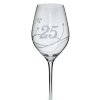 Elegantní sklenička na víno s číslem 25 broušená s krystaly Swarovski 360 ml (1ks)