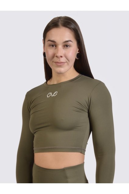 Tenes long khaki tričko dlouhý rukáv