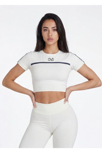 Chrysea short tričko mléčná bílá