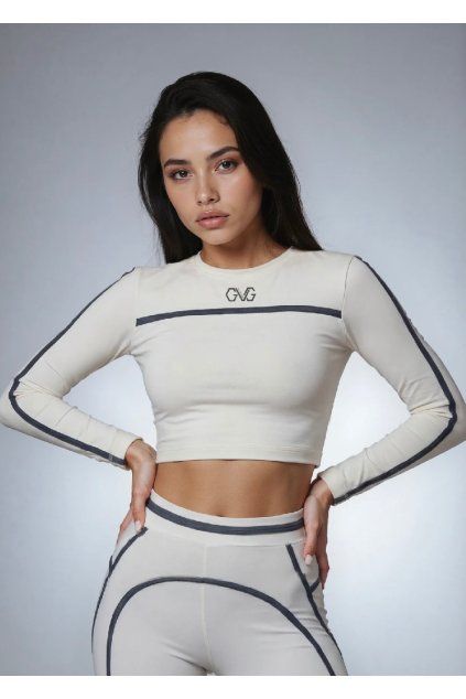 Chrysea long tričko mléčná bílá