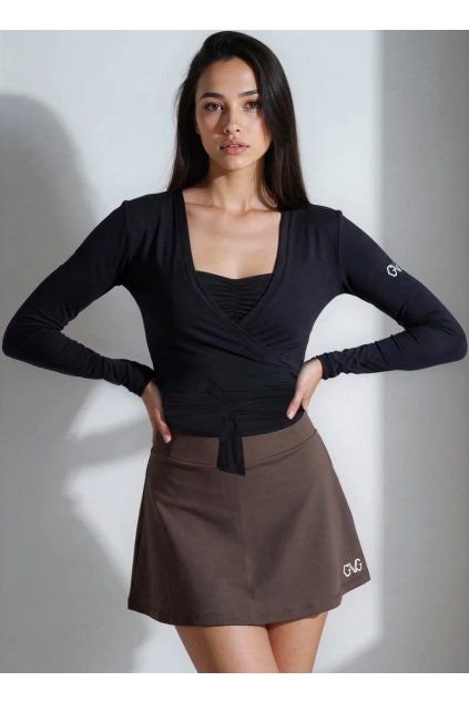 Maia zavinovací tričko černá