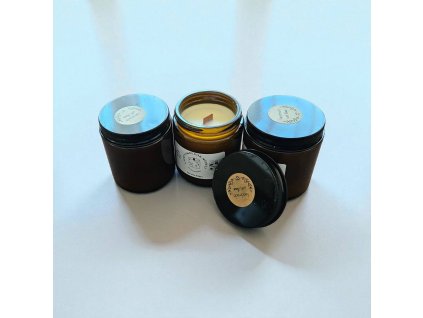 trio üvegtégelyes szójaviaszgyertya