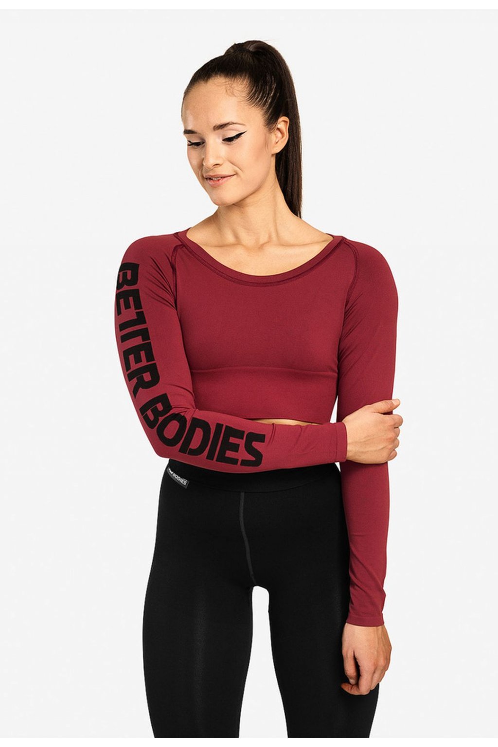 Better Bodies Crop-top Bowery Sangria Red