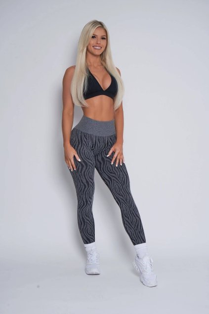 Dámské legíny Wild Zebra Dark Grey