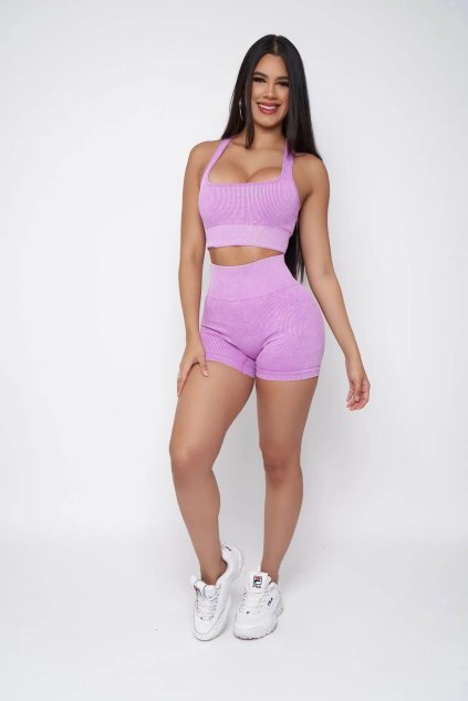 Dámský sportovní set Acid Wash Pink