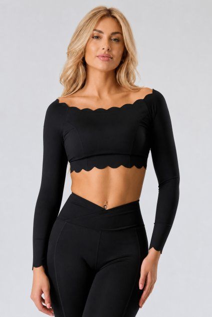Dámský Top Wave Off-Shoulder Black