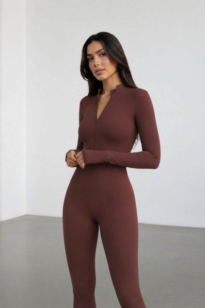 Zateplený overal Fleeced Brown