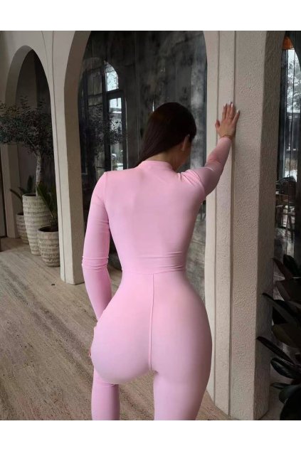 Dámský overal Long Fitted Pink