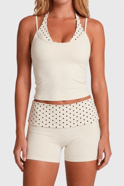 Dámský Crop Top Dots Ivory