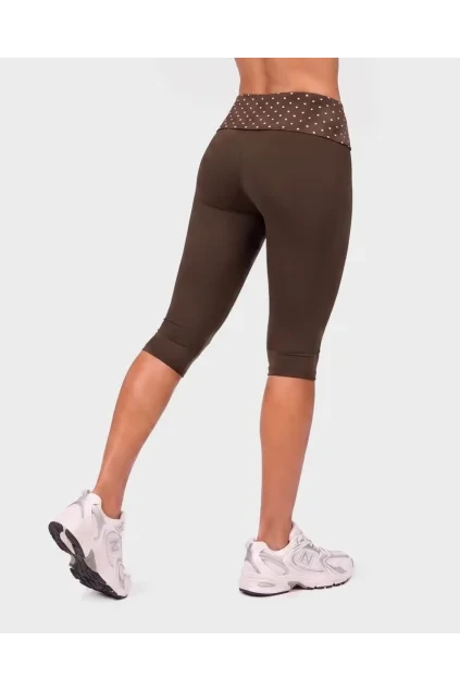 Dámské capri legíny Dots Brown