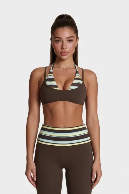 Dámská podprsenka Stripe Brown