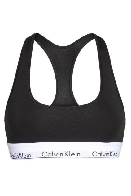 Calvin Klein podprsenka Bralette Unlined Černá