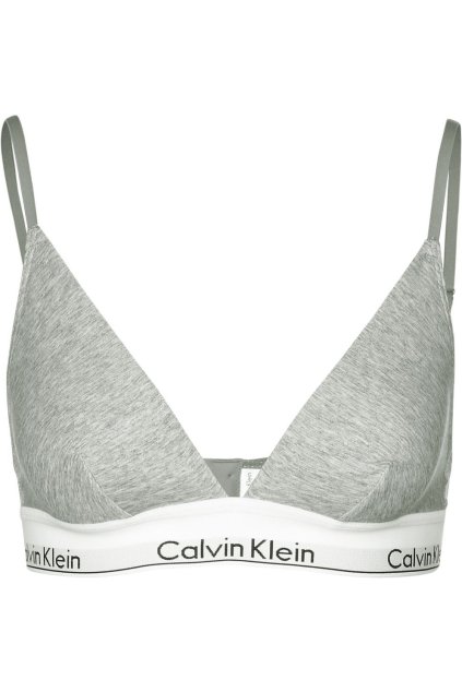 Calvin Klein podprsenka Unlined Triangle Šedá