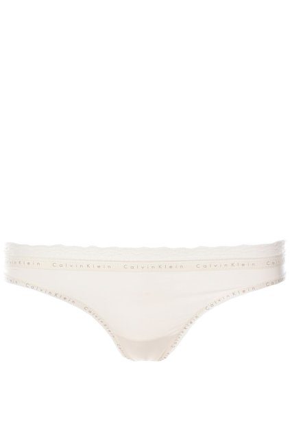 Calvin Klein Tanga Signature Krémové