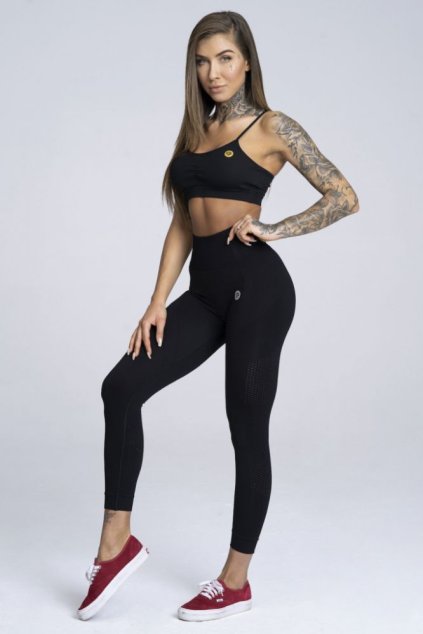 Legíny Gym Glamour Bezešvé Black
