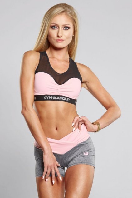 Kraťásky Gym Glamour Grey & Pink