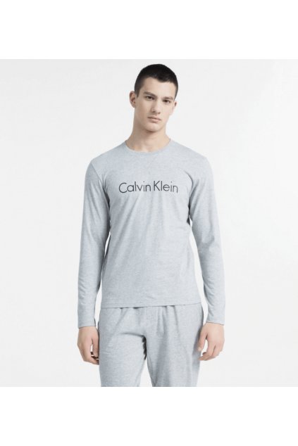 Calvin Klein Tričko S Dlouhým Rukávem Šedé