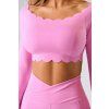 Dámský Top Wave Off-Shoulder Pink
