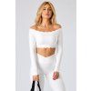 Dámský Top Wave Off-Shoulder White