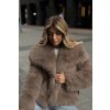 Luxe Faux Fur kožešinový kabátek Brown
