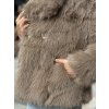 Luxe Faux Fur kožešinový kabátek Brown