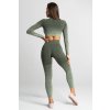 Legíny Gym Glamour Bezešvé Khaki Ombre