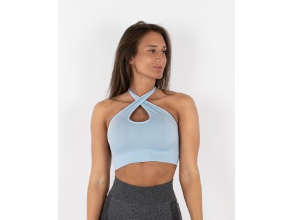 Baby blue crop top fitness
