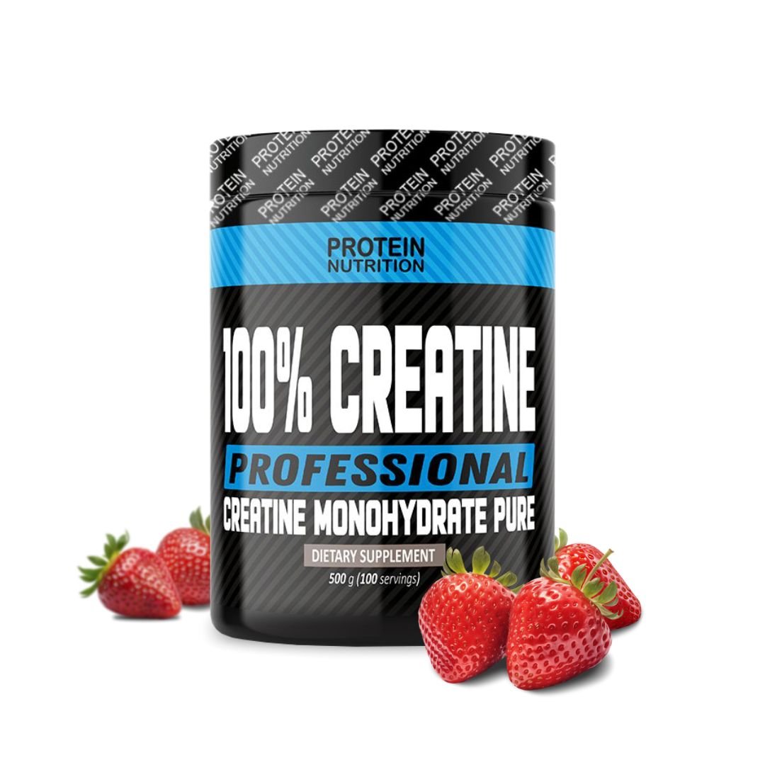PROTEIN NUTRITION 100% Creatine Professional - 500g PŘÍCHUŤ: JAHODA, BALENÍ: 500g