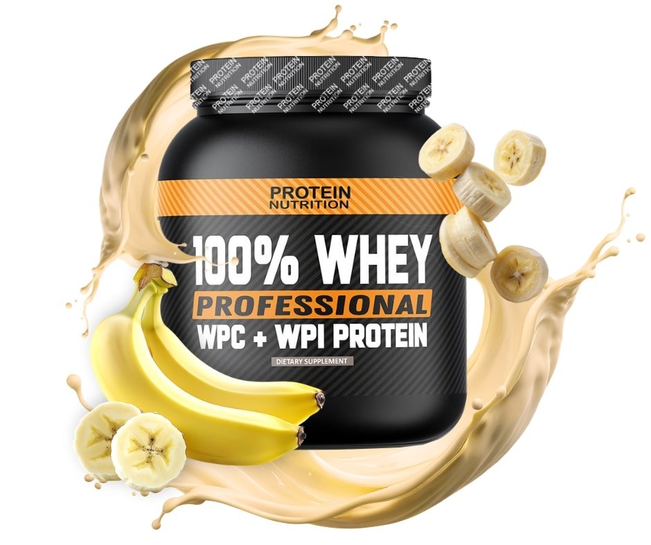 PROTEIN NUTRITION 100% Whey Professional - syrovátkový protein PŘÍCHUŤ: BANÁN, BALENÍ: 1000g