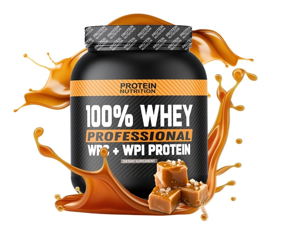 PROTEIN NUTRITION 100% Whey Professional - syrovátkový protein PŘÍCHUŤ: SLANÝ KARAMEL, BALENÍ: 2000g