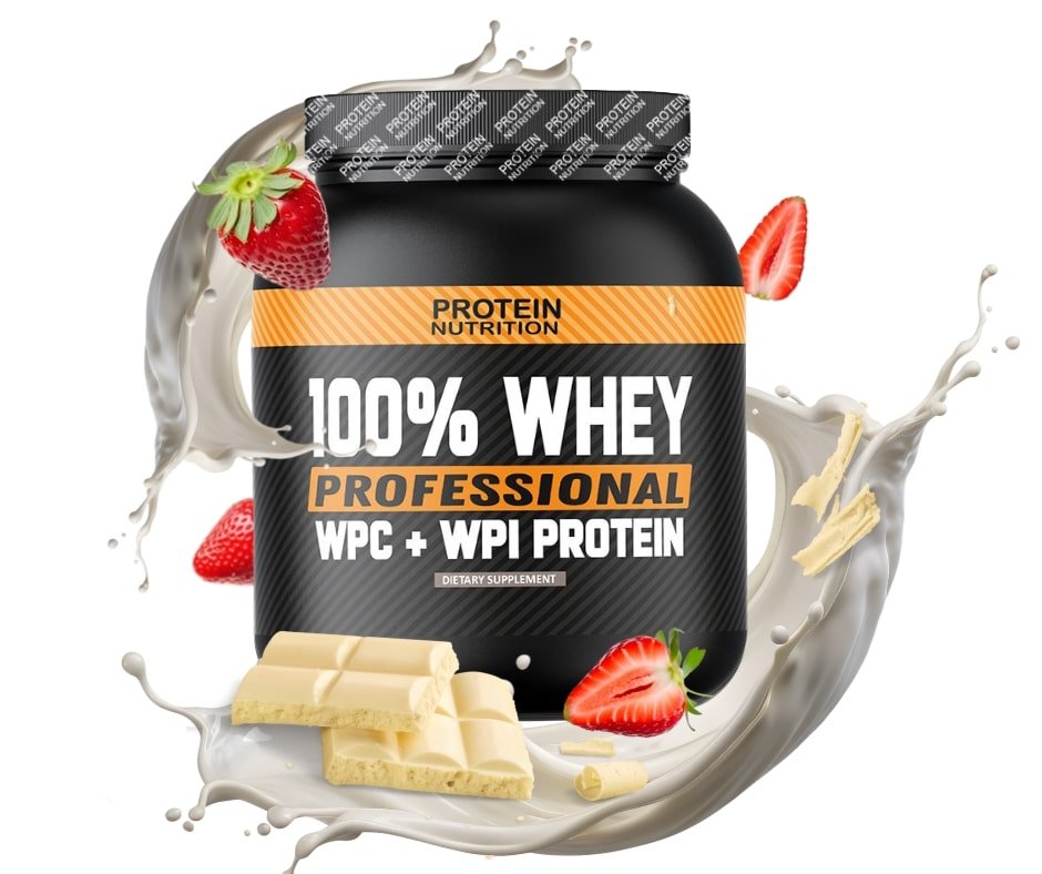 PROTEIN NUTRITION 100% Whey Professional - syrovátkový protein PŘÍCHUŤ: BÍLÁ ČOKOLÁDA S JAHODAMI, BALENÍ: 30g - 1 DÁVKA