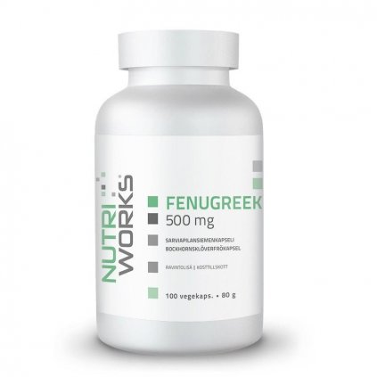 Nutri Works Fenugreek (Pískavice řecké seno) 500 mg 100 kapslí