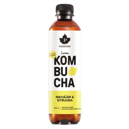 Puhdistamo BIO Kombucha - zázvor a citrón 400 ml