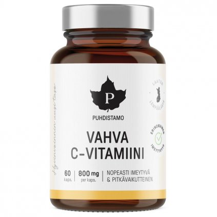 Puhdistamo Strong vitamin C 60 kapslí, 800 mg (Vahva C-Vitamiini)