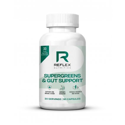 Reflex Supergreens & Gut Support 90 kapslí
