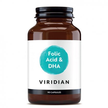 Viridian Folic Acid with dha 90 kapsli nd