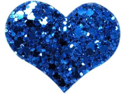 Sponka do vlasů srdíčko glitter