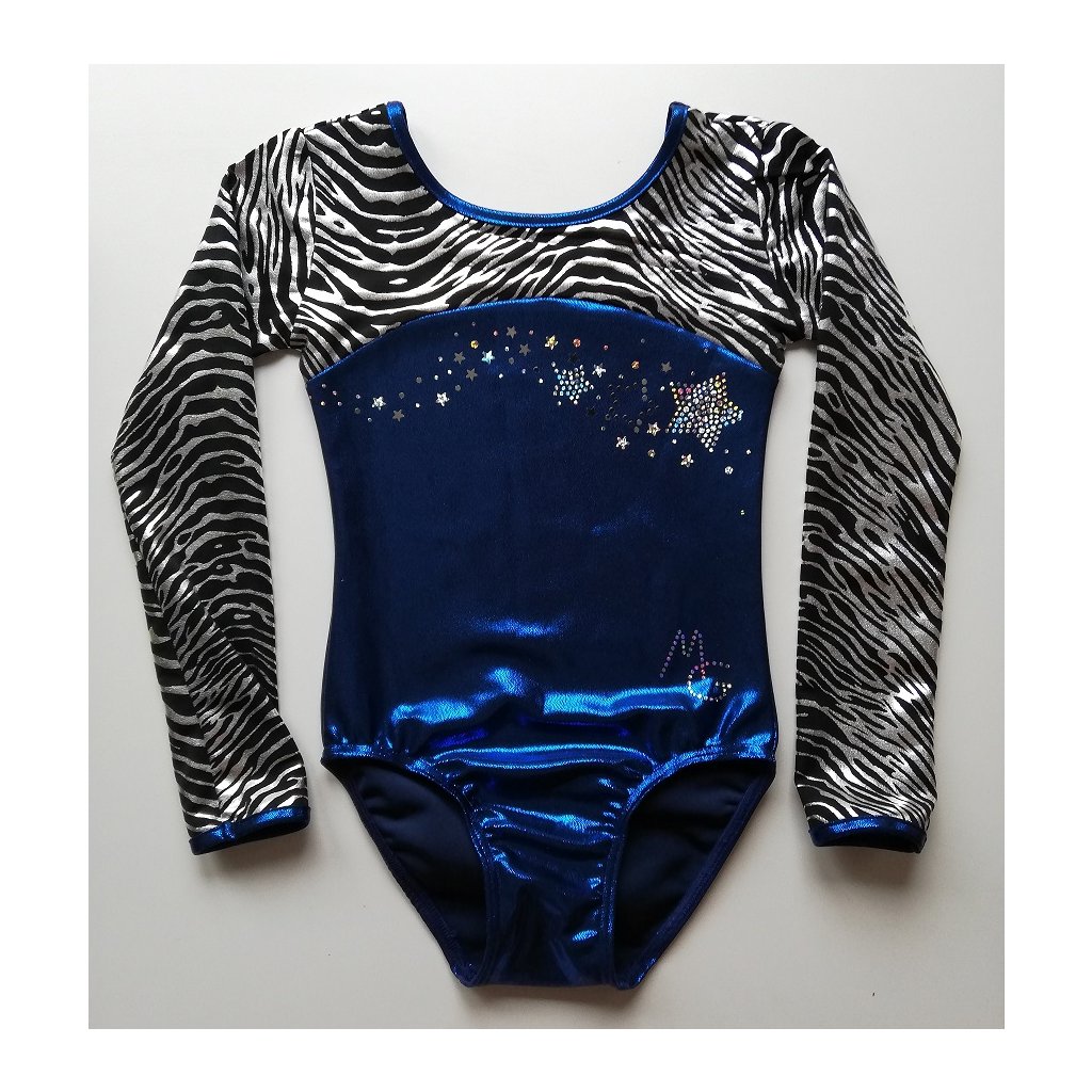 Gymnastický dres - ANDREA - black zebra