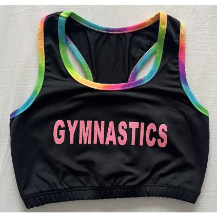 TOP - Black / Rainbow - Gymnastics pink