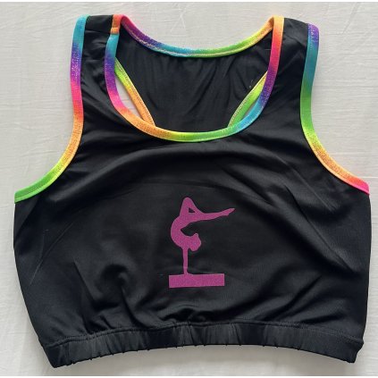 TOP - Black / Rainbow - Wine silhouette