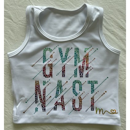 CROP TOP (bílý) - GYMNAST 1